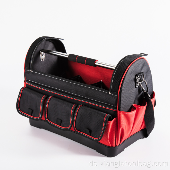 Rote Screwfix -Werkzeugtasche für Techniker